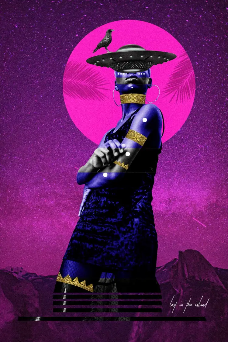 Afrofuturism pink art